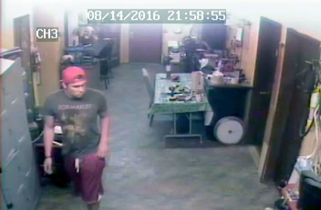 The Clallam County Sheriff’s Office is asking the public to help identify this man who detectives say burglarized Olympic Cellars Winery in August.