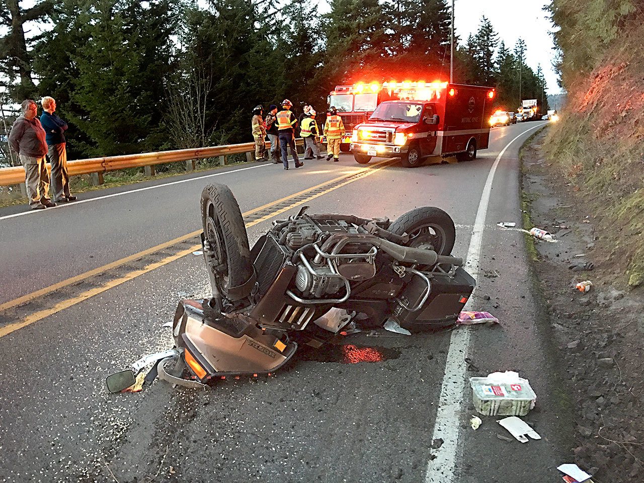Motorcyclist in critical condition after crash near Port Townsend