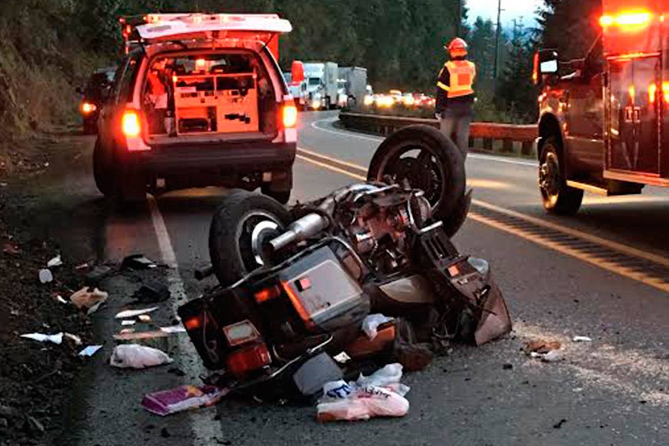 Motorcycle crash near Port Townsend sends Las Vegas man to Harborview