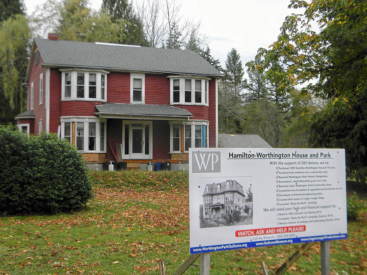 The Quilcene Historical Museum received a $1,500 grant from the Washington Trust for Historical Preservation to help with its restoration of fireplace tiles at the historic Hamilton-Worthington House. (The Quilcene Historical Museum)