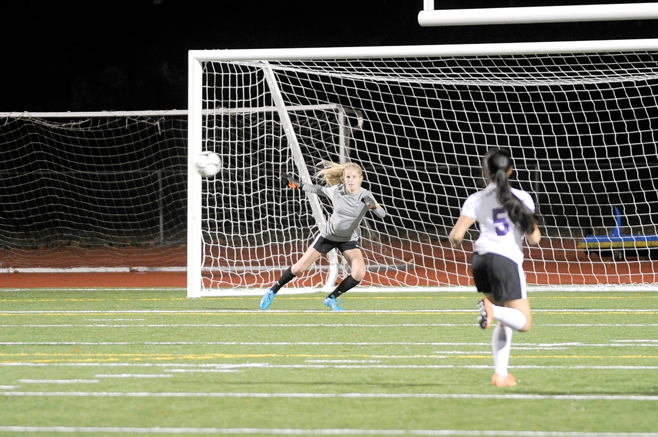 Matthew Nash/Olympic Peninsula News Group Sequim goalkeeper Claire Henninger recorded 10 shutouts as the Wolves produced the finest season in school history. Henninger has been picked as the All-Peninsula Girls Soccer MVP.