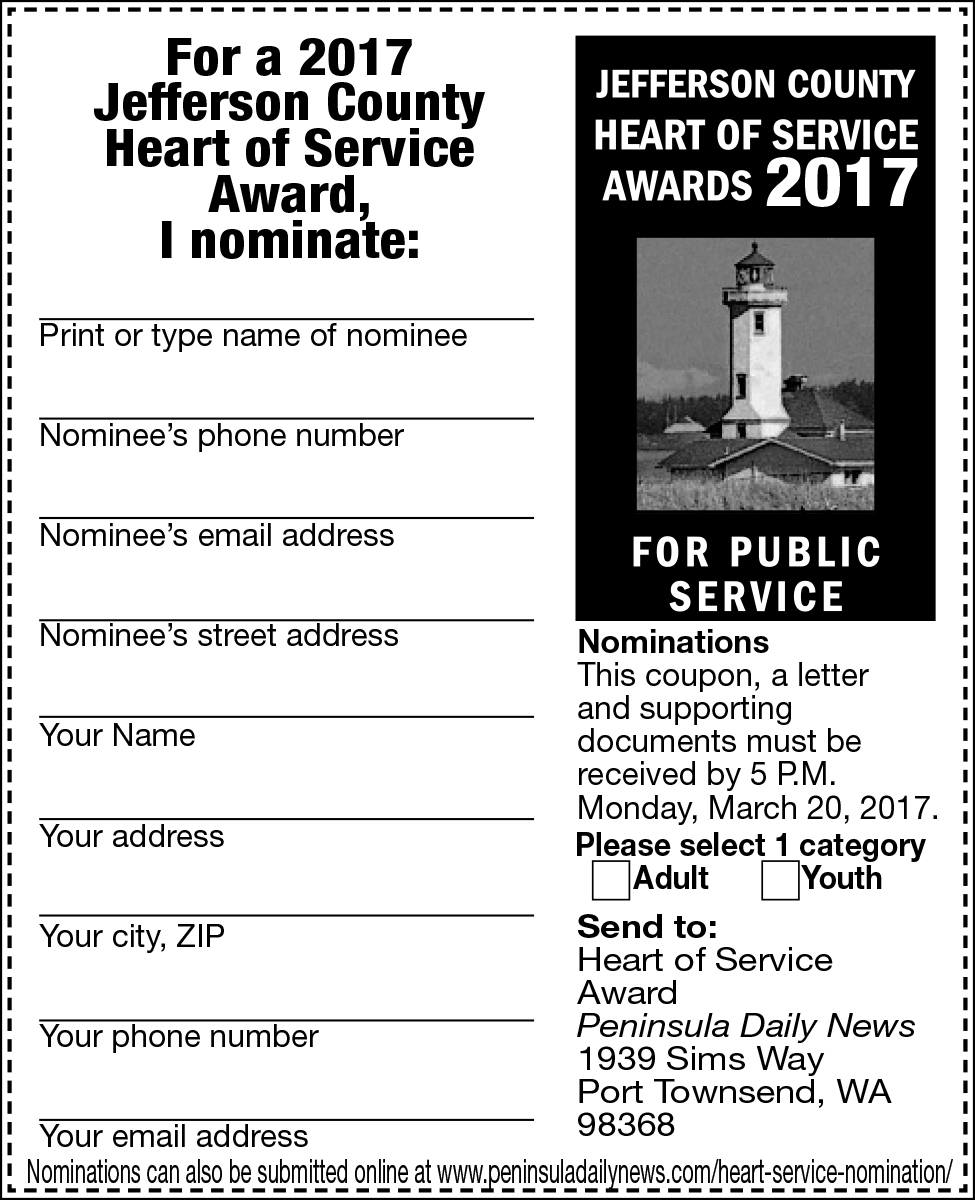 Heart of Service nominations accepted now