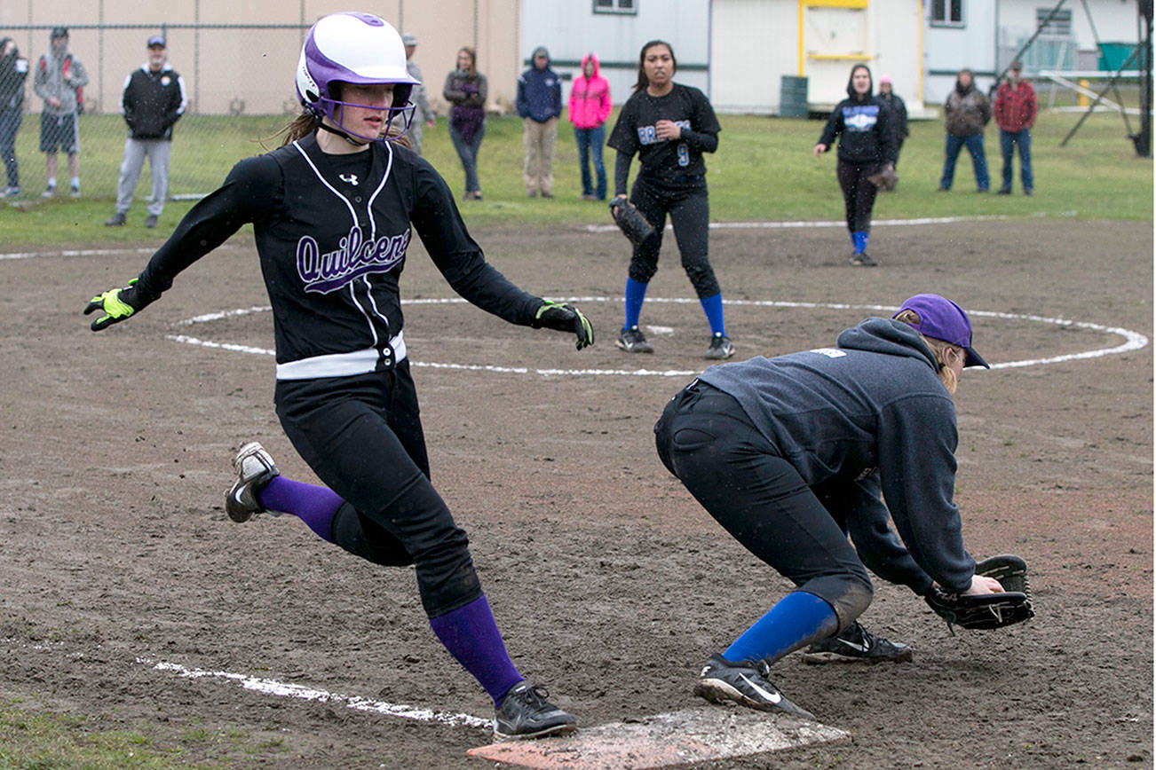 PREP SPORTS ROUNDUP: Quilcene softball rolls to win … and area softball, baseball, boys soccer and golf contests