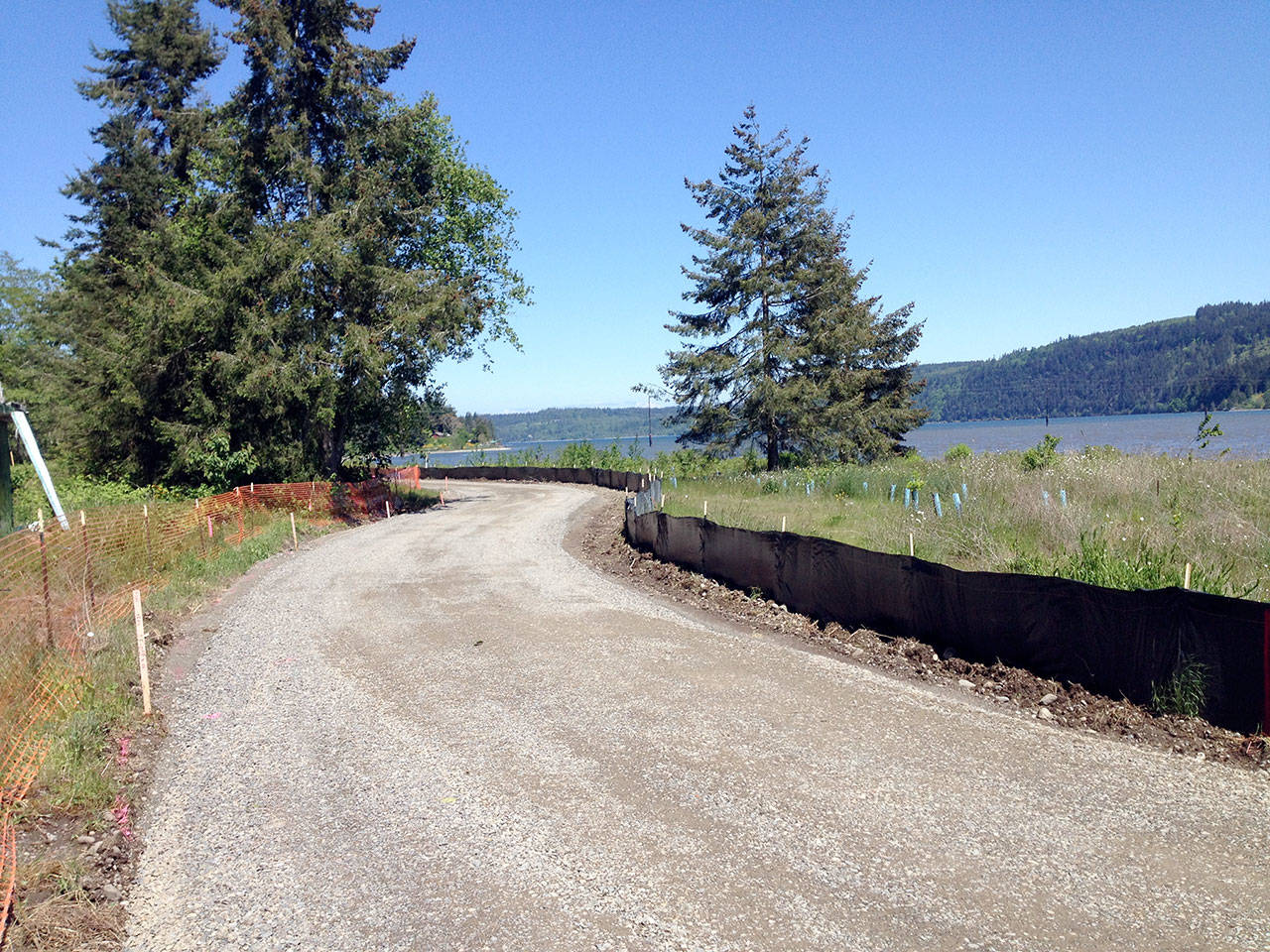 A new section of the Olympic Discovery Trail is under construction at Discovery Bay.