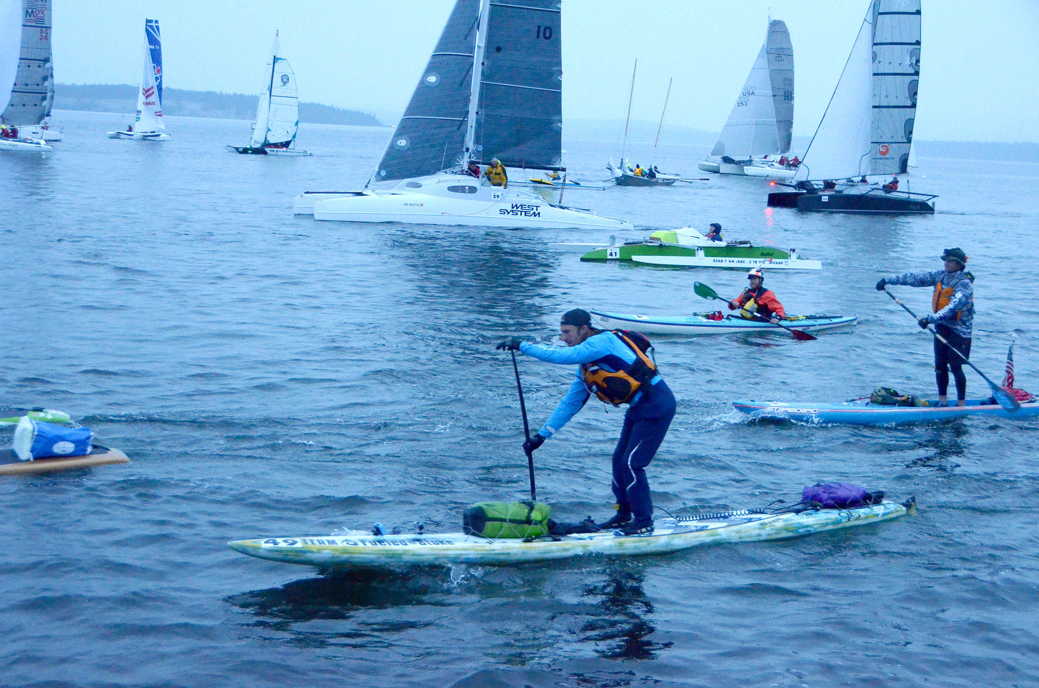 Human power wins: French rowers first to cross R2AK’s first finish line