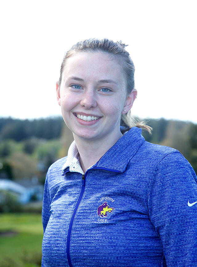 Sequim’s Alex McMenamin is the All-Peninsula Girls Golf MVP for the fourth consecutive season. She averaged 35.82 strokes per nine holes this season, including a personal-best round of 4-under-par 32 at Cedars at Dungeness in a match against Port Angeles and North Kitsap. McMenamin won three Olympic League titles in her career and finished in the top 10 at the Class 2A state tournament all four seasons, including a sixth-place finish this season.