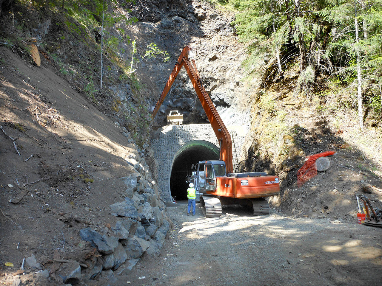 A dedication ceremony for the refurbished McFee Tunnel on the Spruce Railroad Trail is scheduled for this Saturday. Work on more than a half-mile segment of the trail was recently completed. (Rich James/Clallam County)