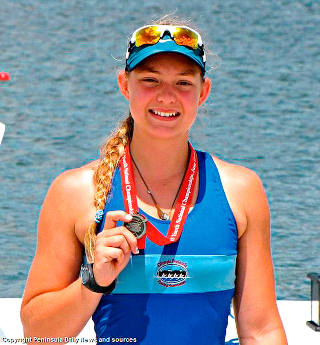 Sequim’s Elise Beuke with her U.S. Rowing Youth silver medal in 2015. Beuke, now an NCAA championship rower for the University of Washington, will row in the women’s 8 boat at the U23 World Rowing Championships in Bulgaria July 19-23.