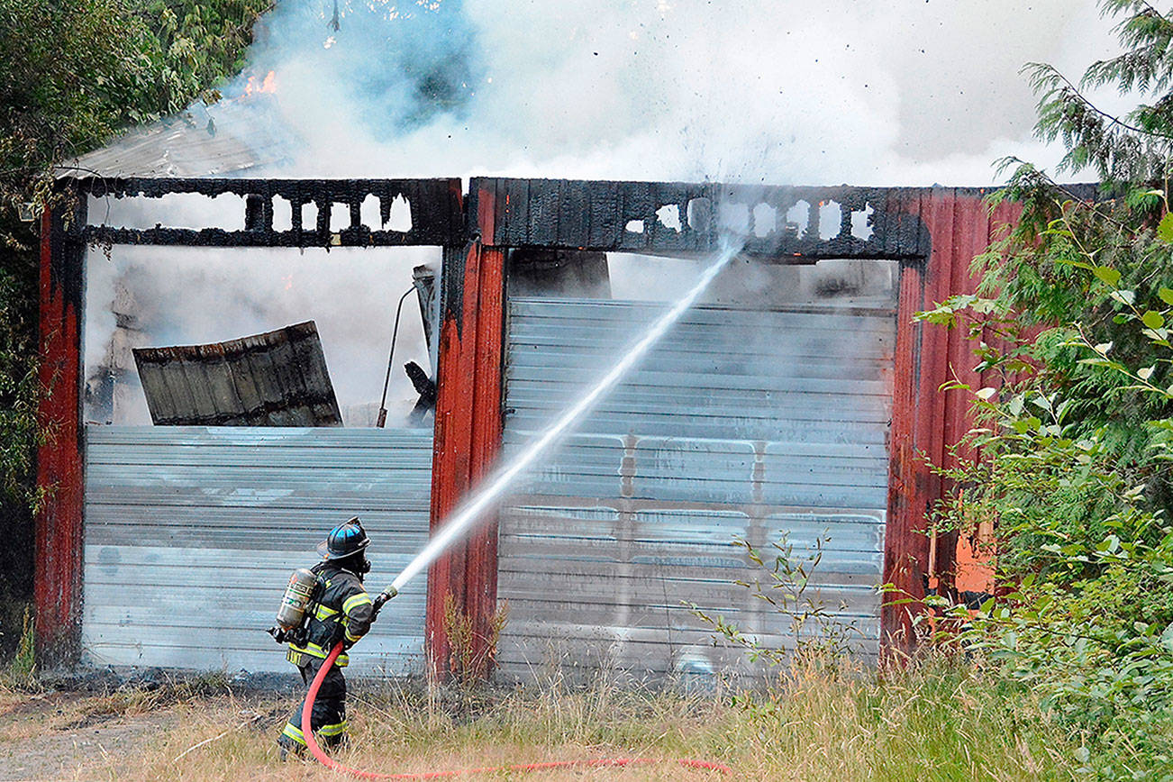 Suspicious structure fire on Highway 101 under investigation