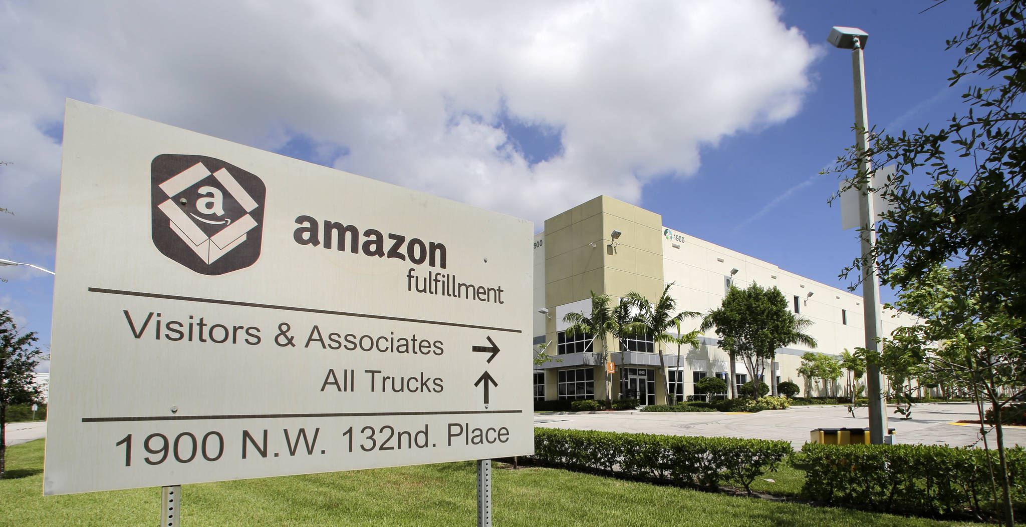 An Amazon Fulfillment Center in Miami is shown July 19. (Alan Diaz/The Associated Press)