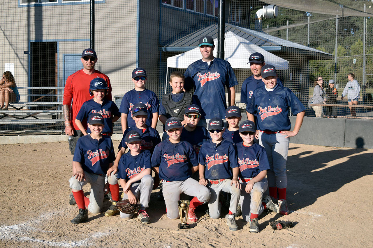 Bobby Beeman                                The Port Angeles Youth Baseball 10U team fought its way to the championship game and a second-place trophy at the GSL Super Saver tournament in Centralia last weekend. Port Angeles finished the tourney with a 3-2 record. Team members and coaches are, back row, from left: assistant coach Jason Gooding, Hunter Stratford, Blake Sohlberg, Brady Rudd, assistant coach Wes Beeman, manager Joe Politika and Cole Johnson. Front row, Josiah Gooding, Luke Flodstrom, Rylan Politika, Jordan Shumway, Joseph Ritchie, Alex Angevine, Cole Beeman and Austin Worthington.