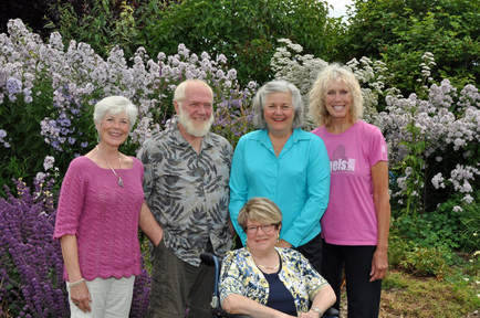 Participants with ARTfusion include, from left, Paulette Hill, Clark Mundy, Catherine Mix, Jinx Bryant and Tuttie Peetz (in front).