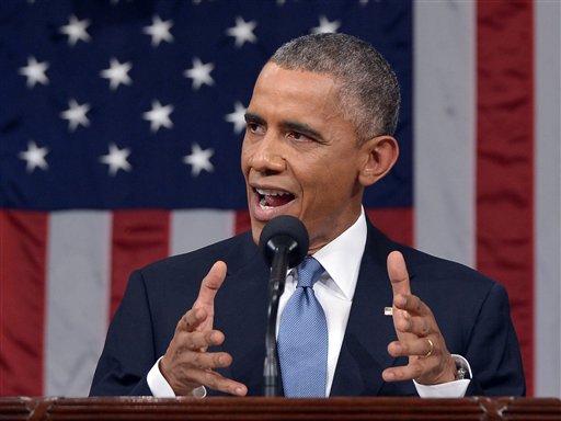 President Barack Obama addresses both houses of Congress. (The Associated Press)