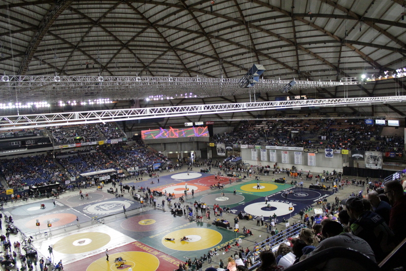 The scene at the Tacoma Dome. ()