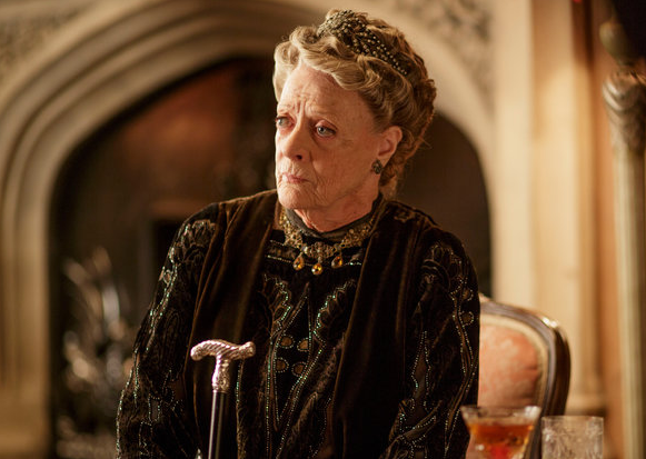 Maggie Smith as the Dowager Countess in "Downton Abbey." (Nick Briggs/Carnival Films 2014 for MASTERPIECE)