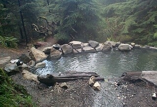 One of the rustic pools at Olympic Hot Springs. (Peninsula Daily News file photo)