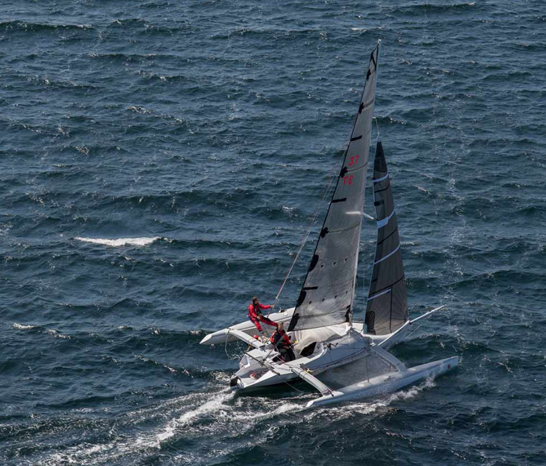 Elsie Piddock as it nears Ketchikan is shown in a photo posted at the Race to Alaska website. (Nick Reid/R2ak.com)