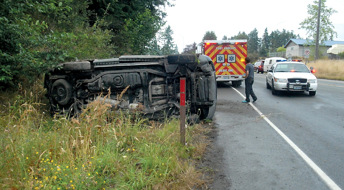 Minor injuries after Ford Explorer flips over in Port Angeles; driver ...