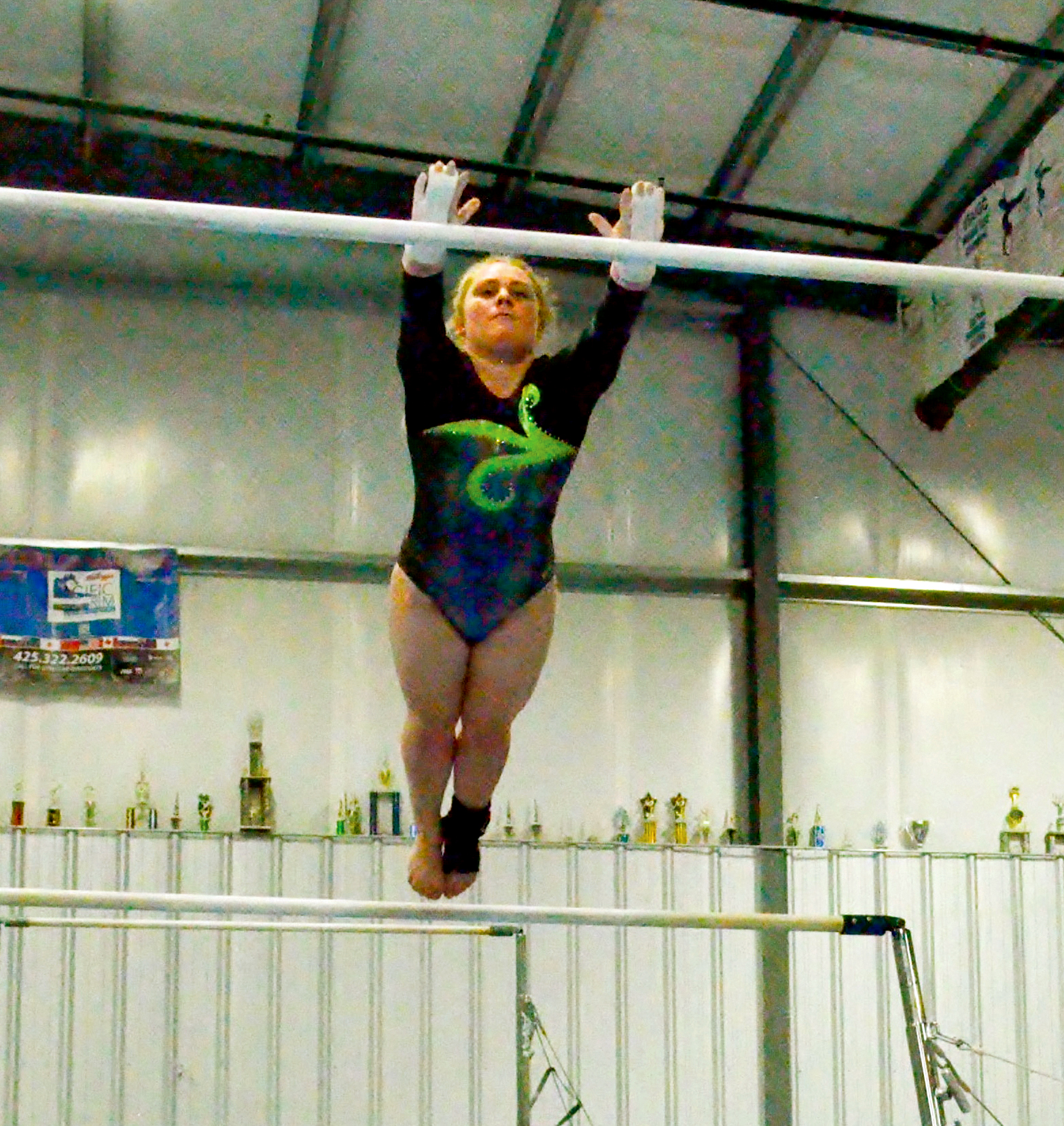 Sophomore gymnast Sydney Miner earned three top-10 finishes for Port Angeles. ()