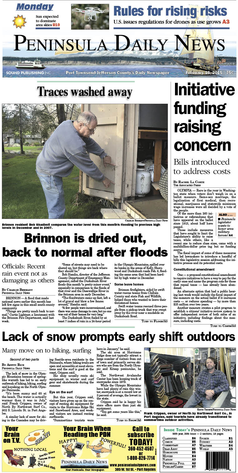 Today's front page for Jefferson County. There's more inside that isn't online! ()