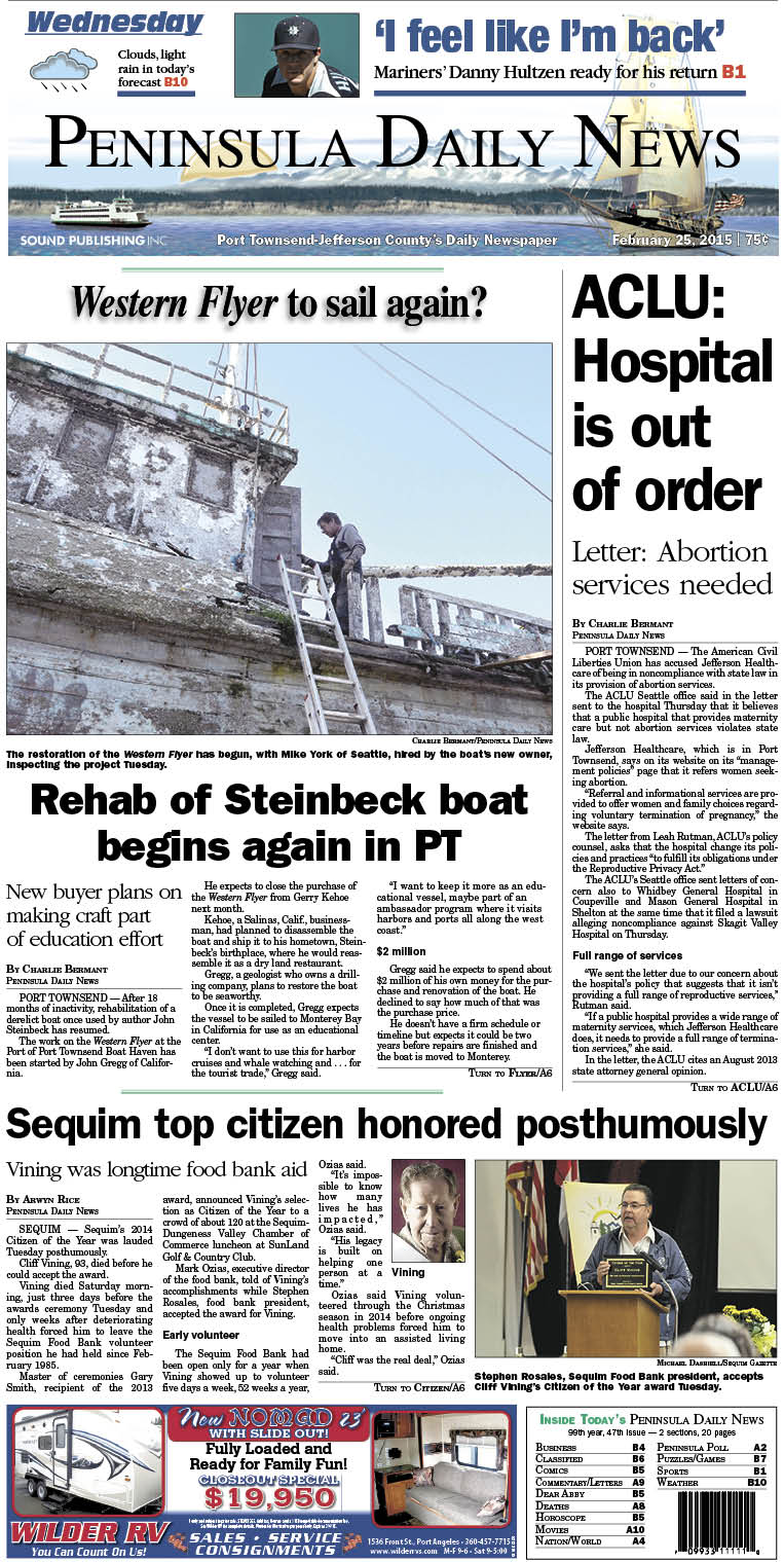 Today's front page for Jefferson County. There's more inside that isn't online! ()