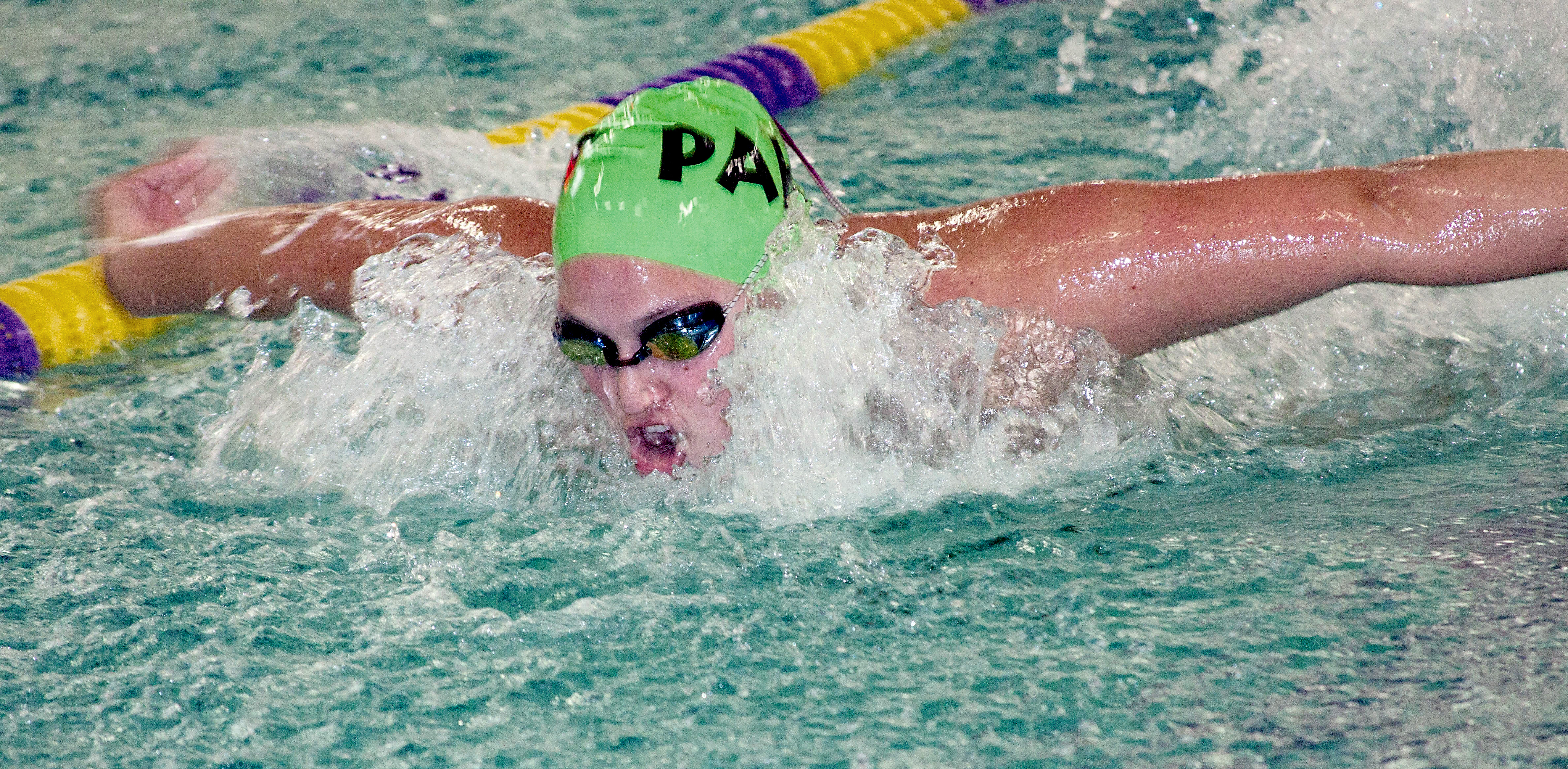 Port Angeles sophomore Jaine Macias swam to two top-five finishes at state and helped set a district record in the 200-yard medley relay. (Patty Reifenstahl)