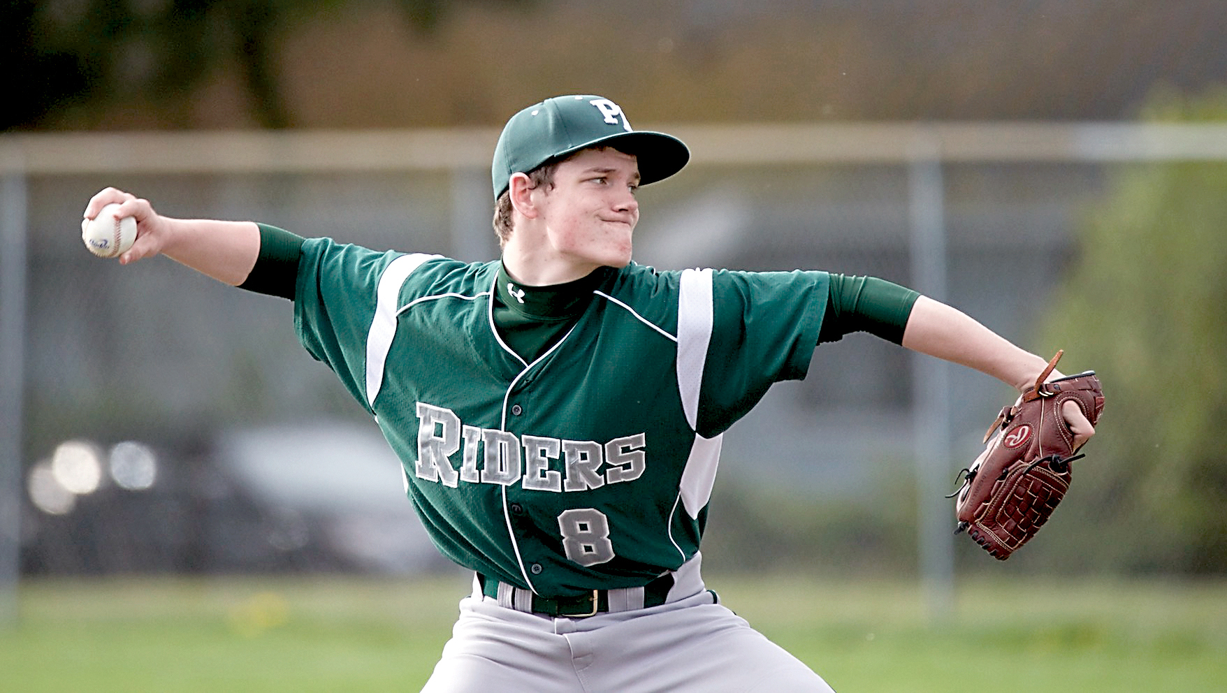 Port Angeles pitcher Ryan Rodocker struck out 11 batters in six innings in the Roughriders' 6-5 win over Chimacum. (Steve Mullensky/for Peninsula Daily News)