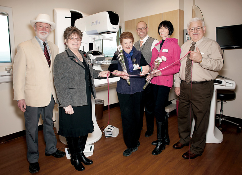 Pictured during the ribbon-cutting for new 3-D mammography equipment at Jefferson Healthcare are