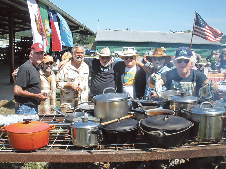 The 36th annual Port Townsend Chili Cook-Off will be held Sunday at the Jefferson County Fairgrounds in Port Townsend. Competitors from 2014 from left are Chris Trapp of Edmond