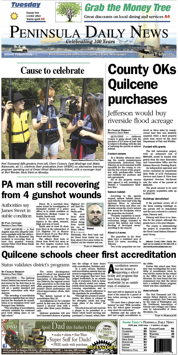 Today's front page tailored for the PDN's readers in Jefferson County. There's more inside that isn't online! ()