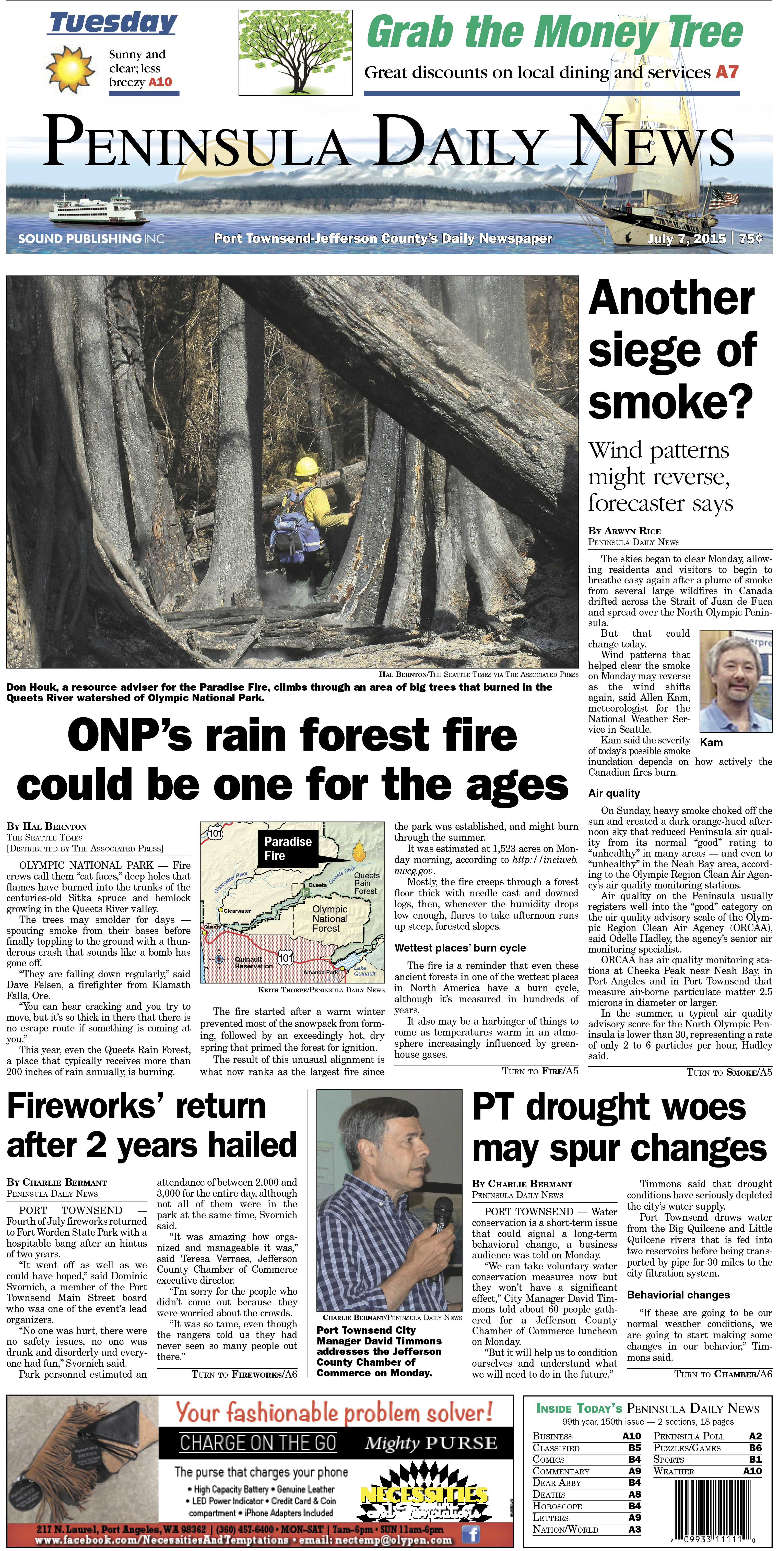 Today's front page tailored for the PDN's readers in Jefferson County. There's more inside that isn't online!