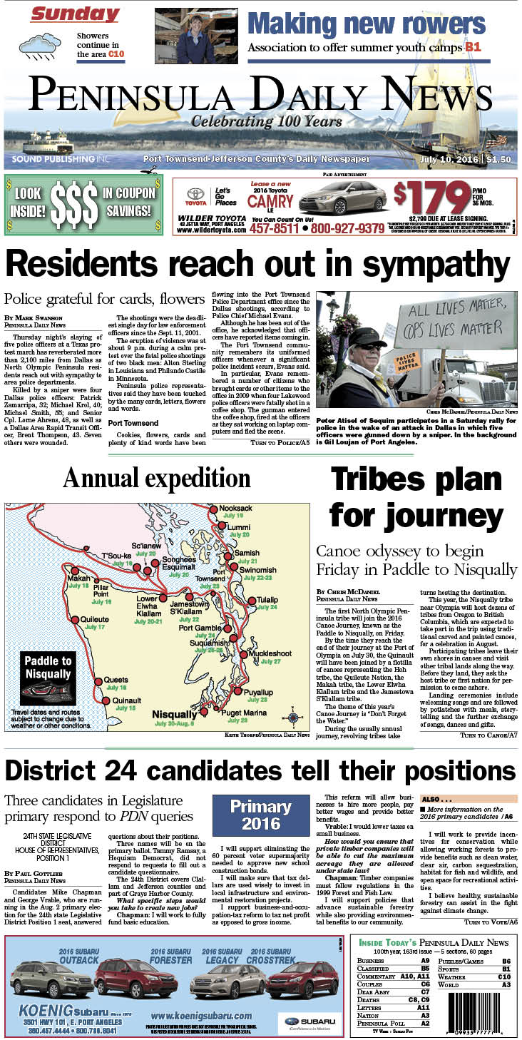 Today's front page tailored for the PDN's readers in Jefferson County. There's more inside that isn't online! ()