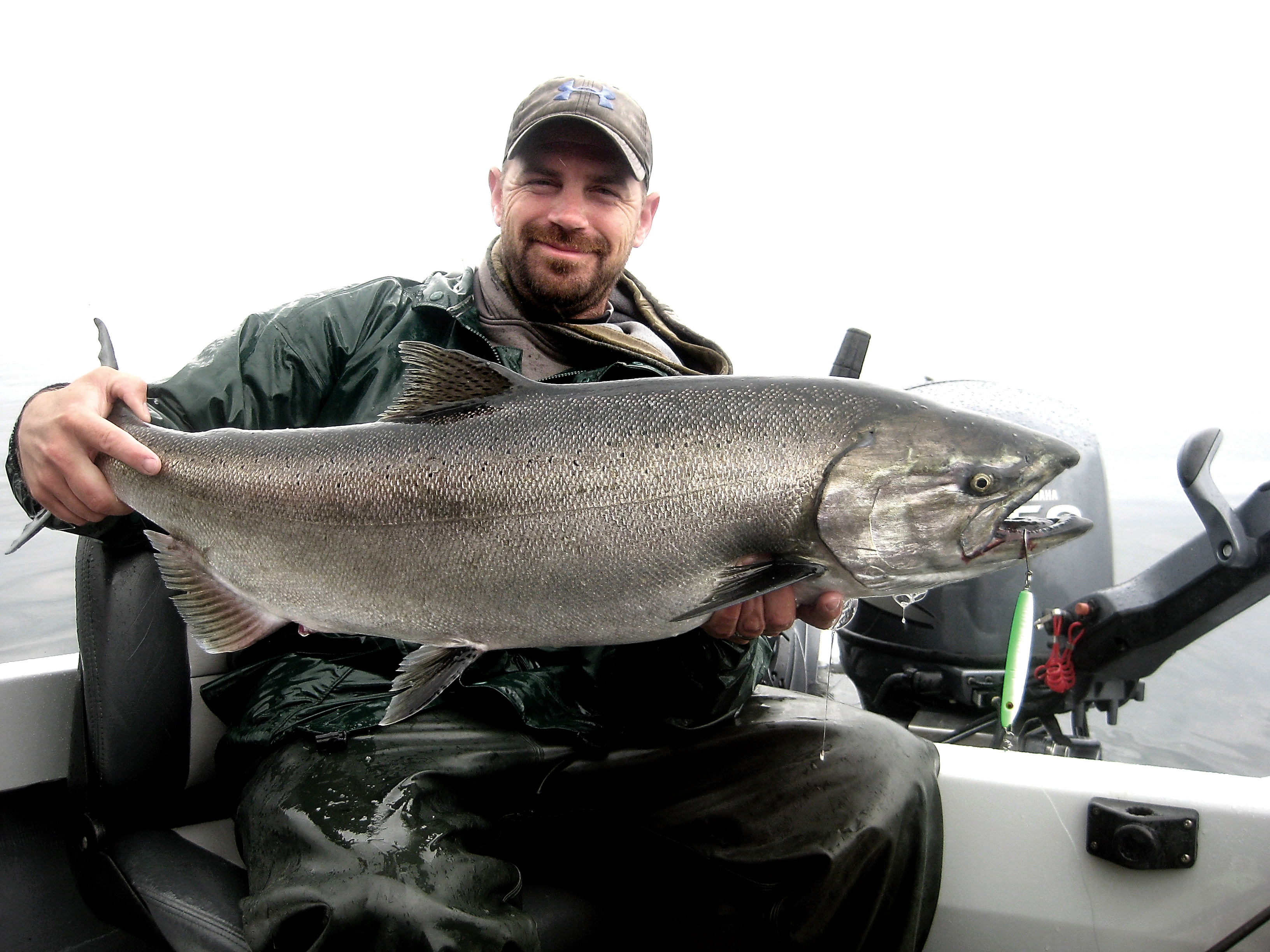 Port Angeles' Eric Thomson caught this 26-pound hatchery chinook Saturday on Freshwater Bay. Pete Rosko