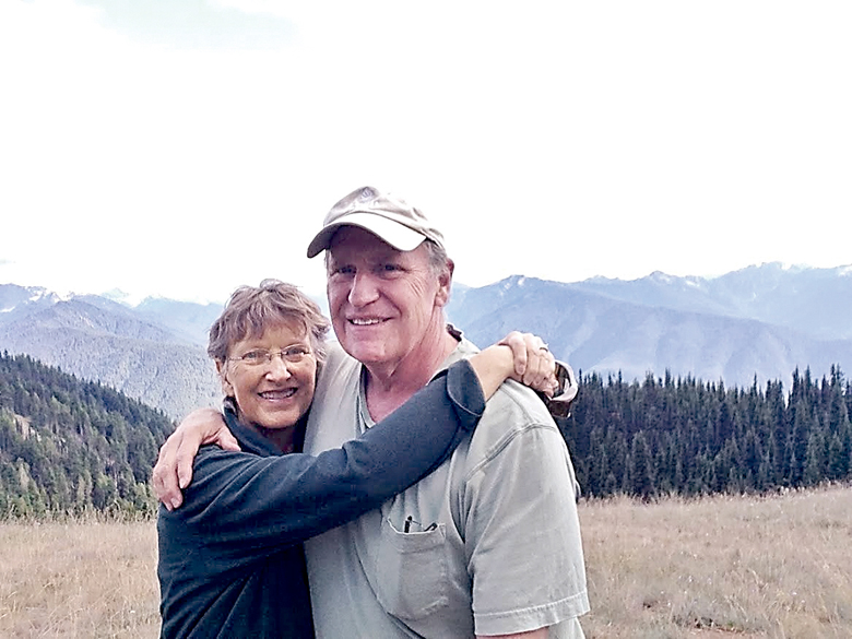 Nancy and Larry Lang hike part of Olympic National Park's Hurricane Hill trail July 14.