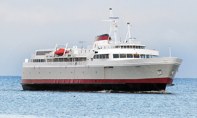 The auto/passenger ferry MV Coho approches Port Angeles on its return trip from Victoria in this March 2011 file photo. Keith Thorpe/Peninsula Daily News