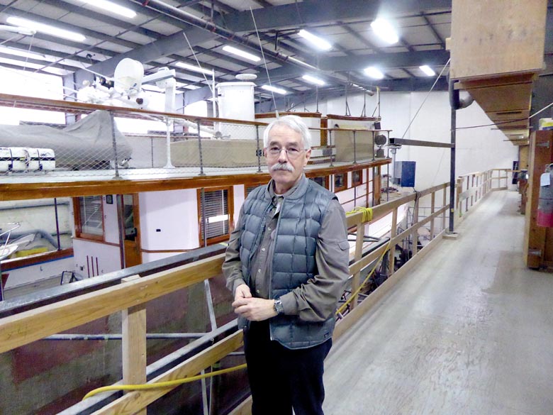 Port Townsend Mayor David King is shown inside his company