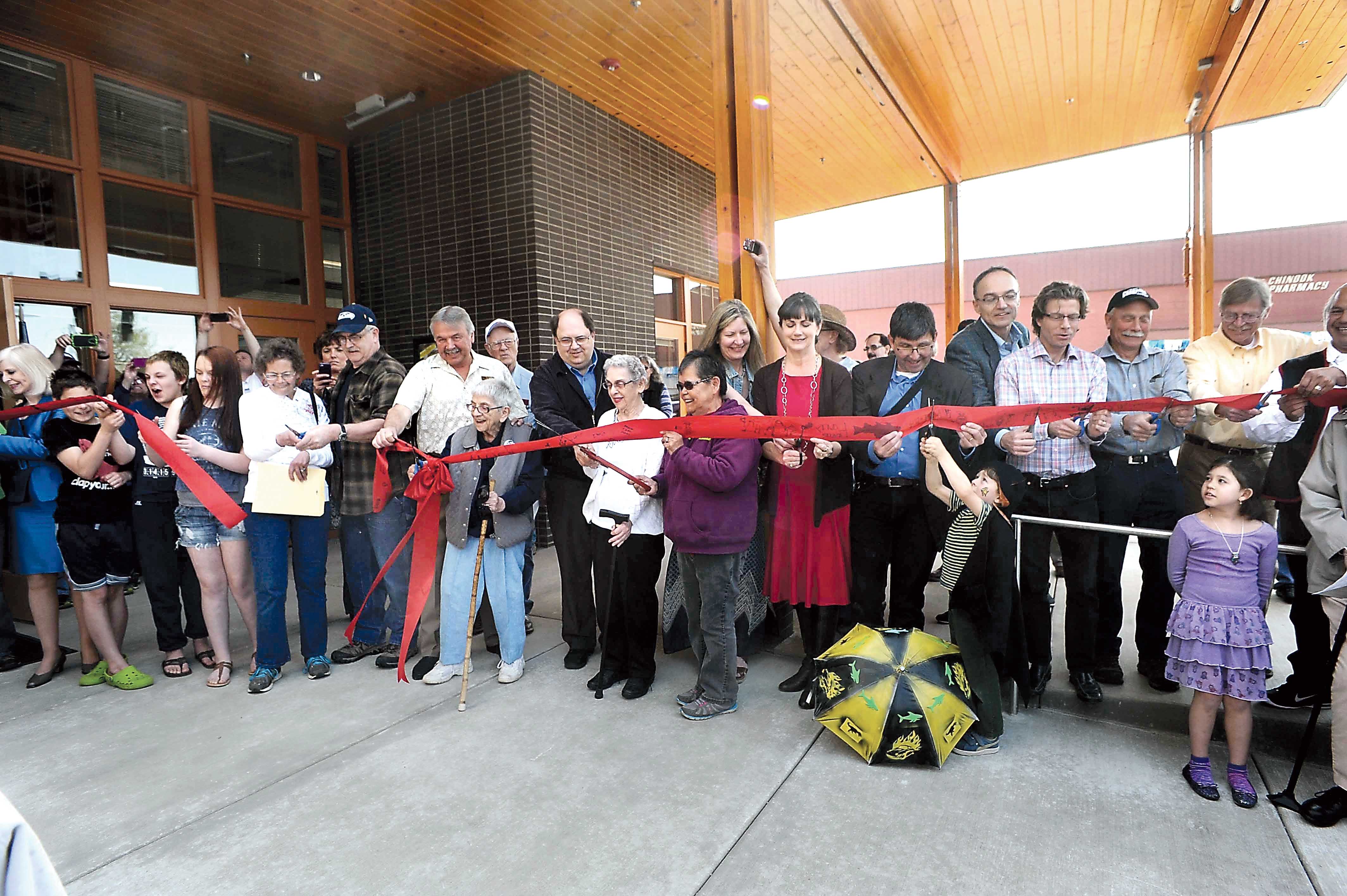 Saturday’s ribbon cutting for the Rainforest Arts Center in Forks is truly a community affair