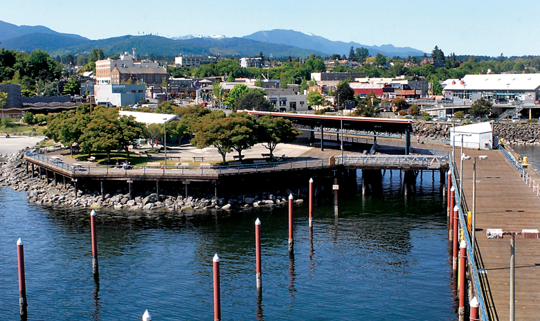 City Pier is one of many scenic spots in Port Angeles that contributed to the city's inclusion on Smithsonian online magazine's list of the top 20 small towns to visit near national parks. (Keith Thorpe/Peninsula Daily News)