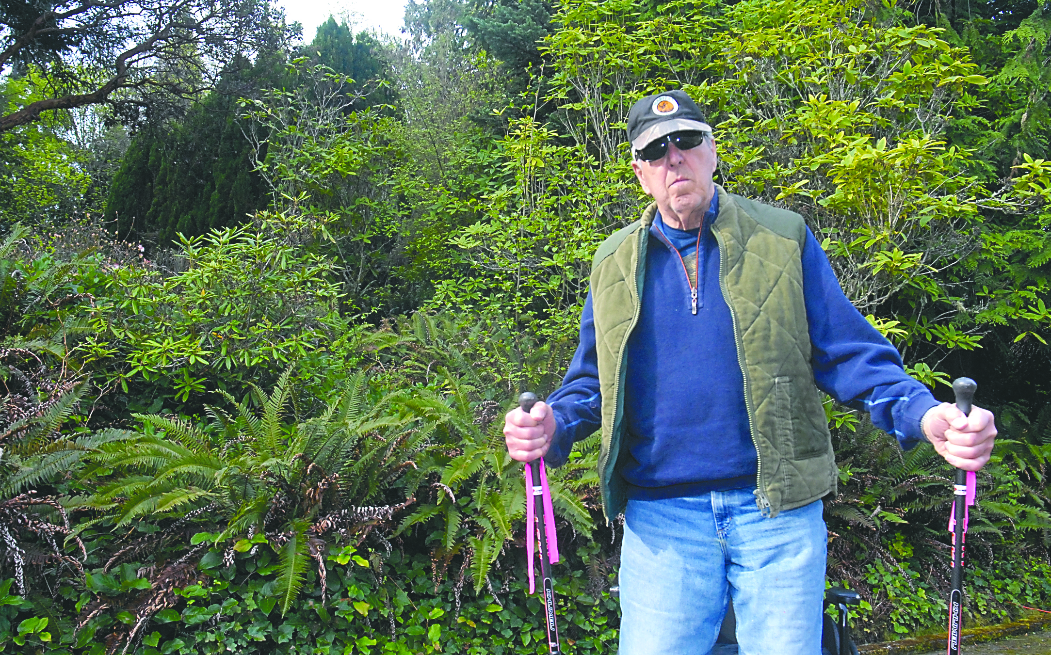 John Willits at his rural Port Angeles home in April. (Keith Thorpe/Peninsula Daily News)