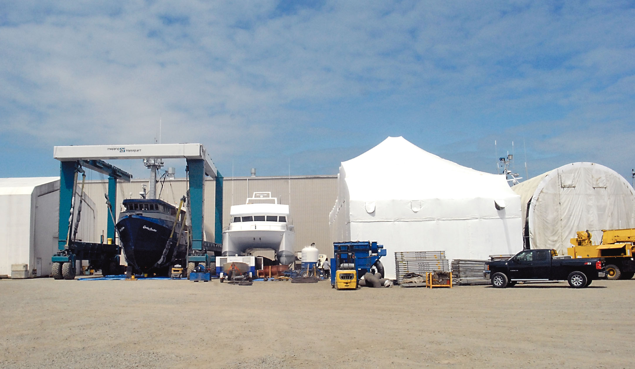 The Platypus Marine Inc. yard on the Port Angeles waterfront. —Photo by Keith Thorpe/Peninsula Daily News ()