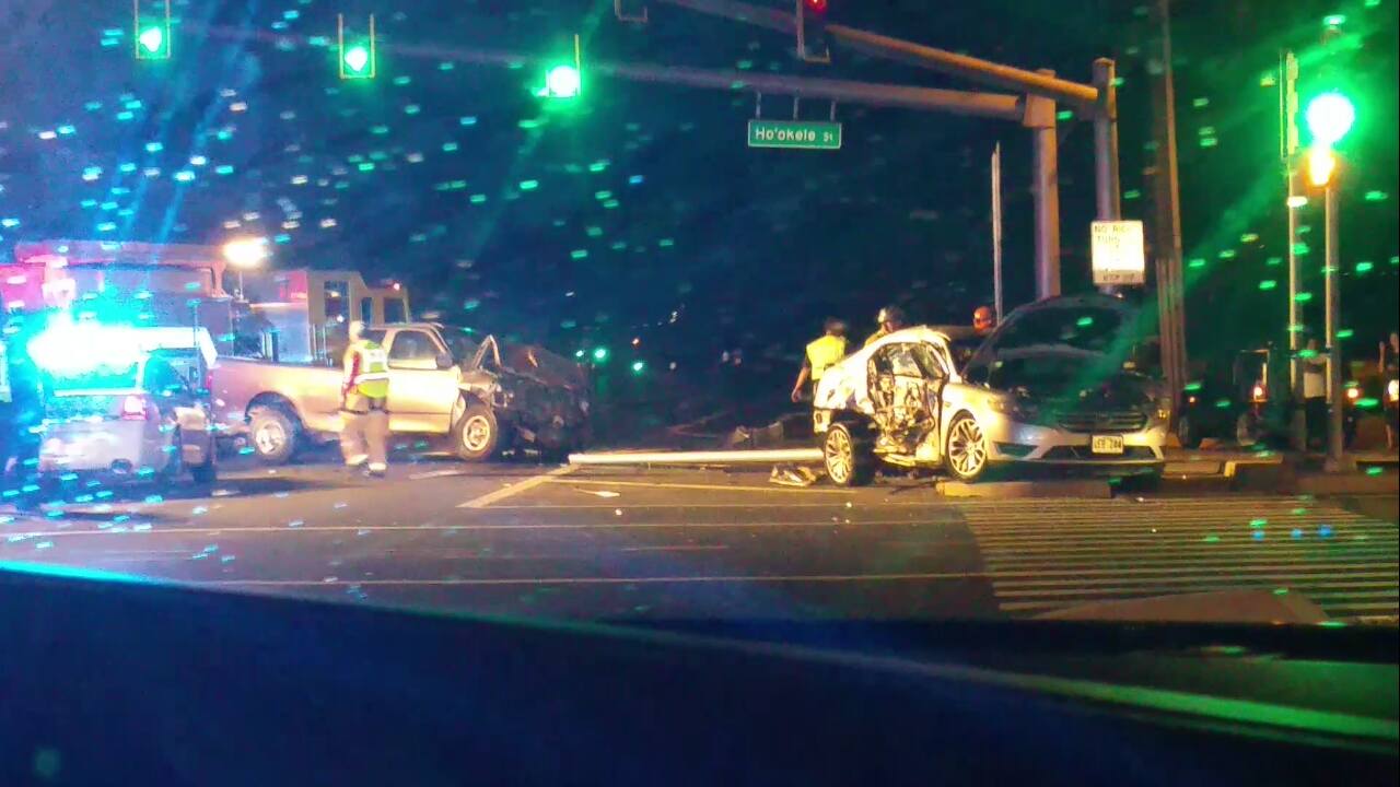 The collision scene in Maui on July 6. —Photo by MauiWatch