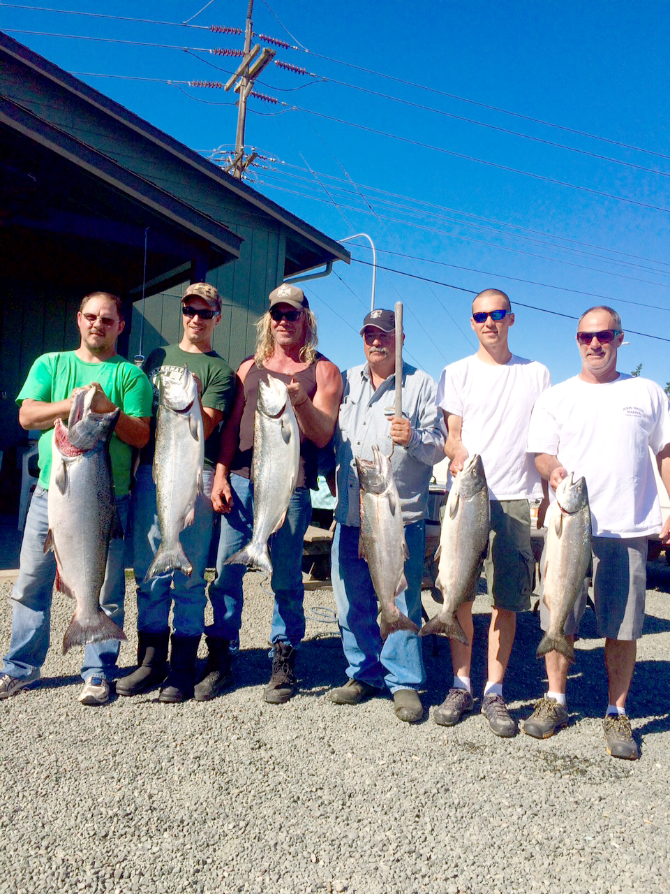 Jerry's Bait and Tackle held its annual king fishing contest last Saturday. From left to right