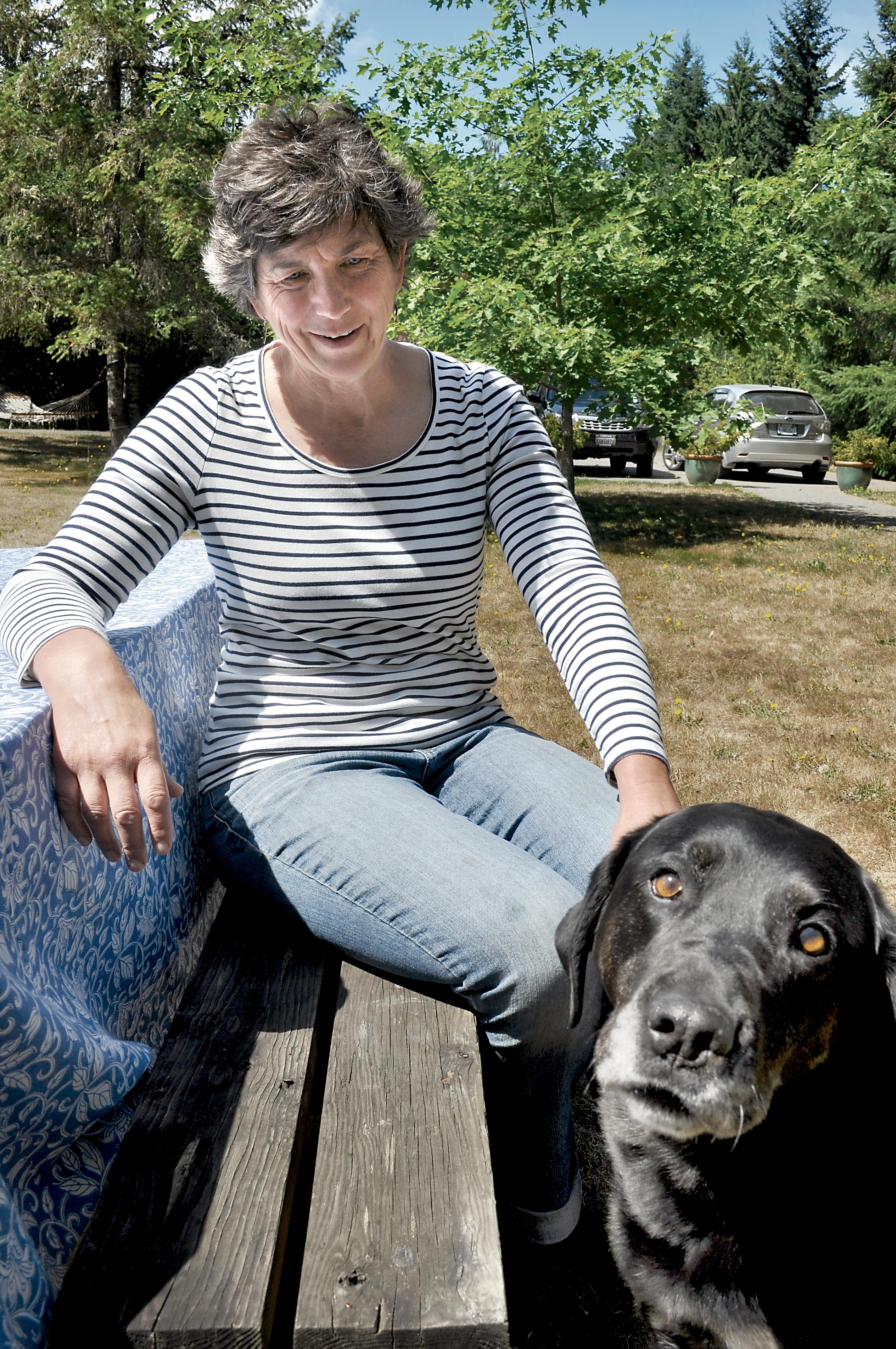 Deborah Moriarty and dog Tanner: “When we have these dramatic changes in the environment