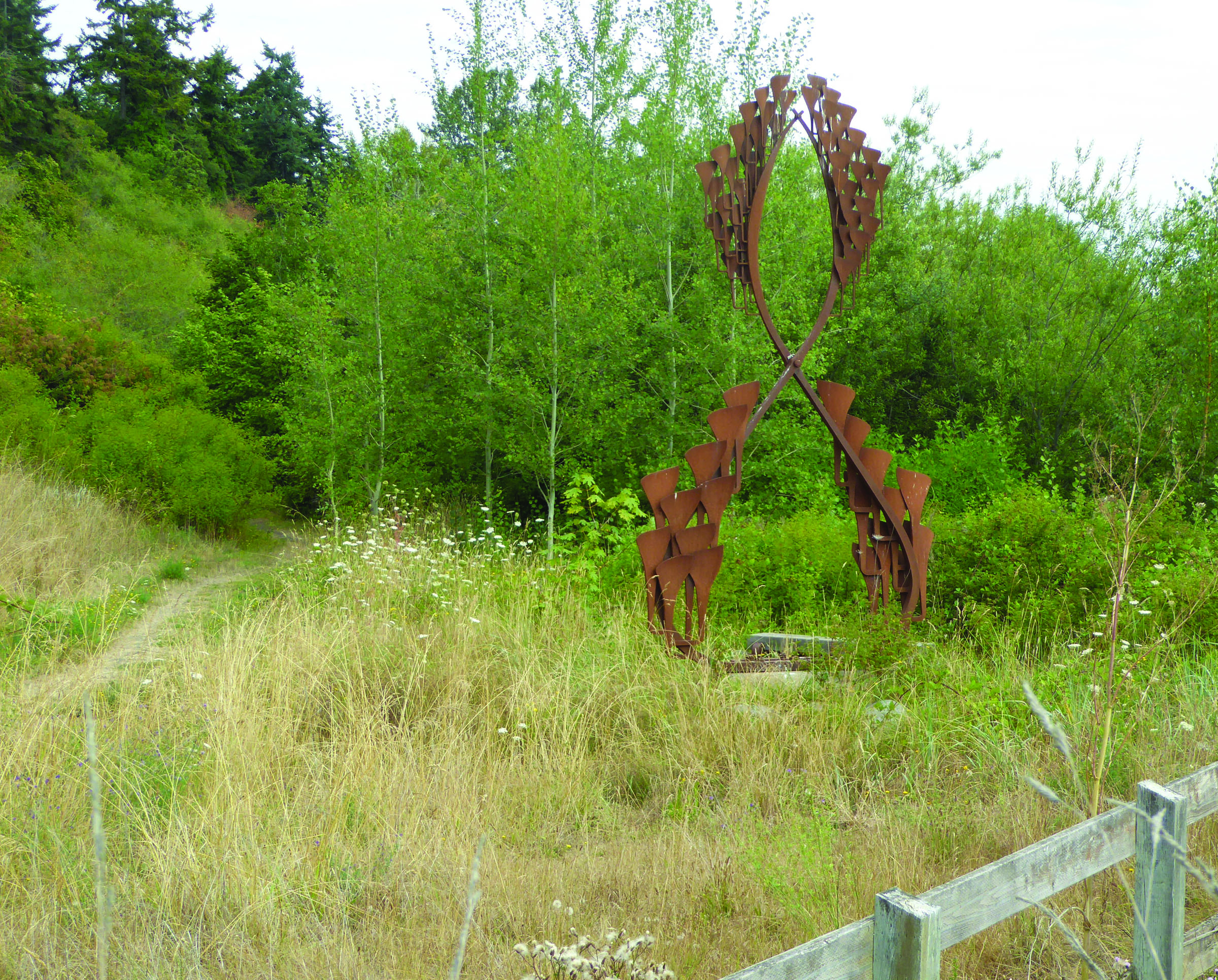 A plan to reroute the Larry Scott Trail would connect the Haines Street Park and Ride with a portion of the trail that features “Leafwing