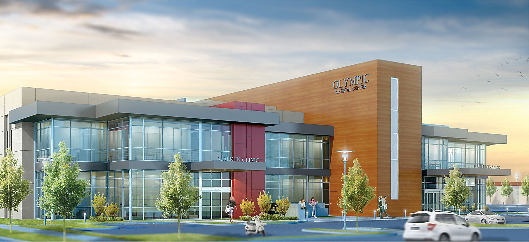 Rendering of Olympic Medical Center’s new medical office building at Race and Georgiana streets in Port Angeles.