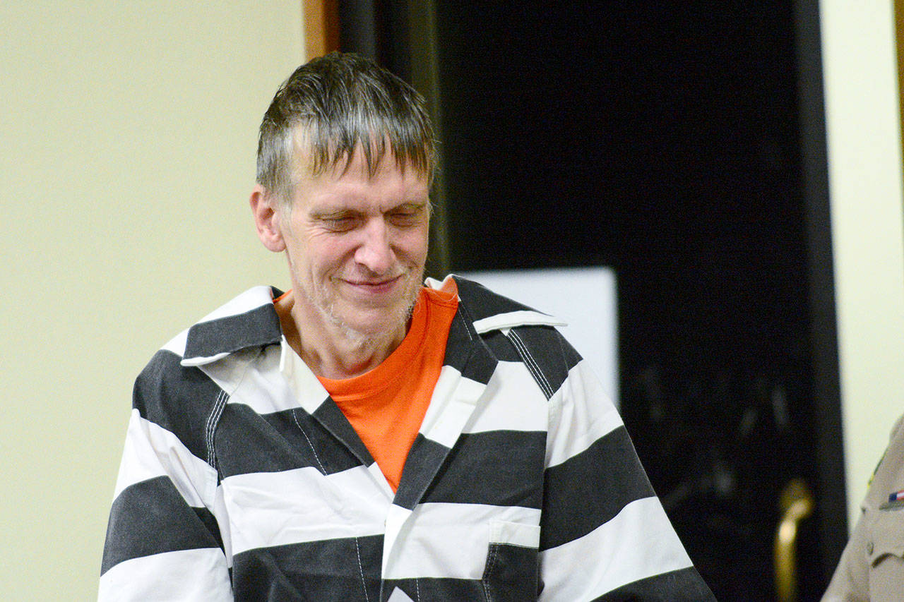 Geoffrey Rich appears in Clallam County Superior Court on Tuesday. (Jesse Major/Peninsula Daily News)