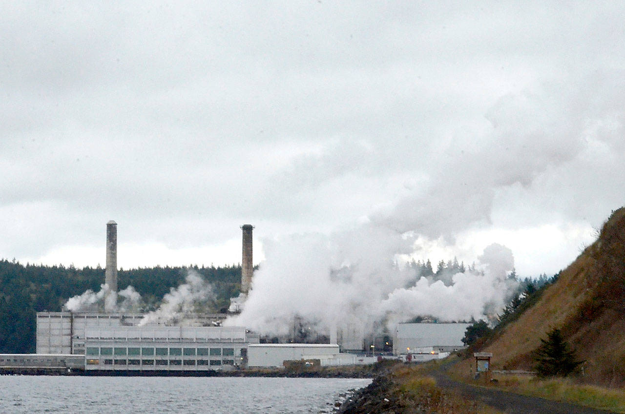 Port Townsend Paper Co. plans to install a silencer on one of the mill’s machines in the next two weeks after residents nearby complained of a high-pitched noise coming from the mill after a scheduled shutdown. (Cydney McFarland/Peninsula Daily News)