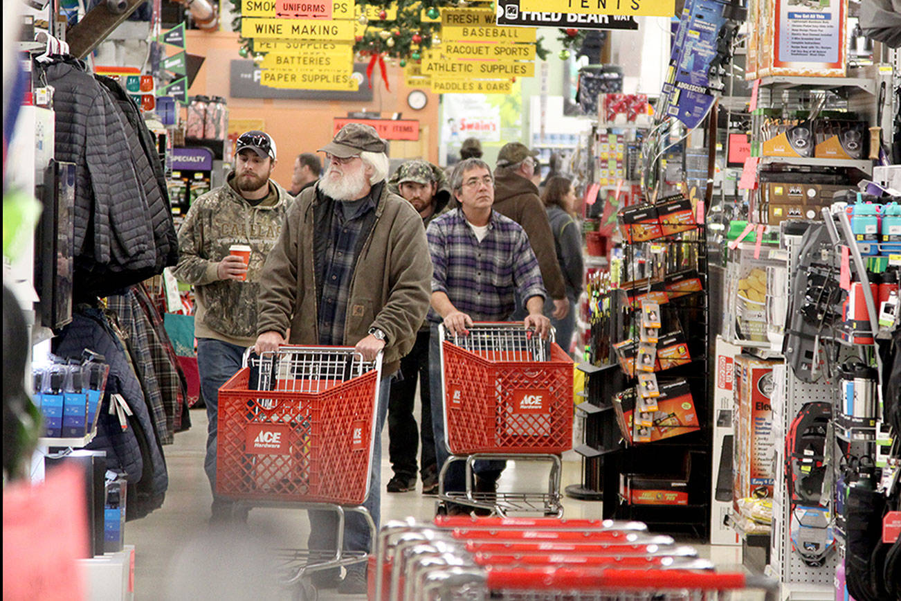 Weekend holiday shopping vigorous, say Clallam retailers