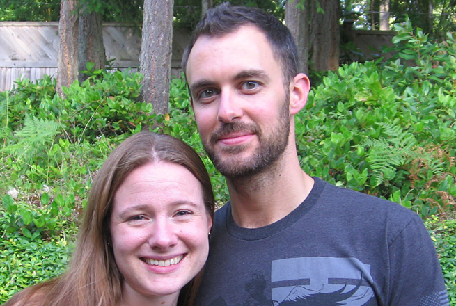 Tim Bailey is shown with his wife