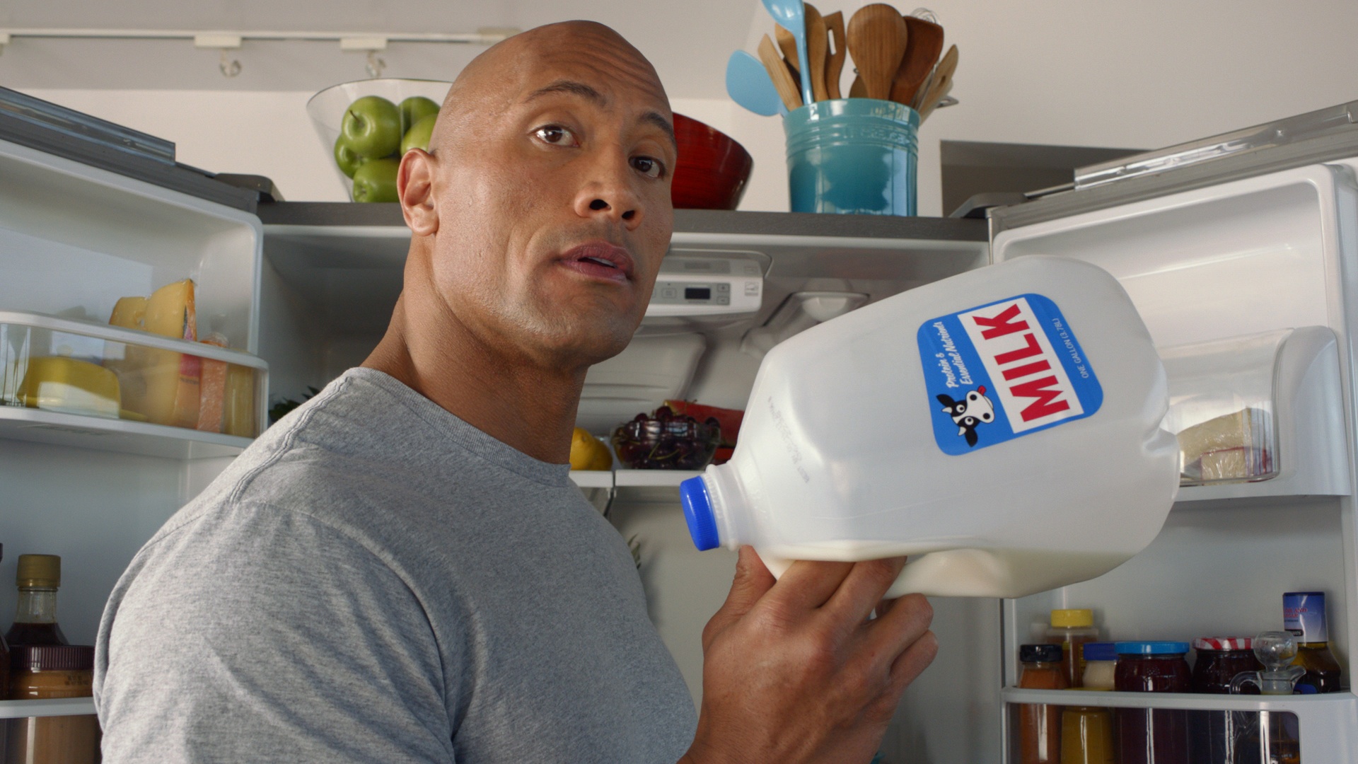 The Milk Processor's Super Bowl ad is featuring actor and professional wrestler Dwayne "The Rock" Johnson in a 30-second ad in the second quarter. The Associated Press